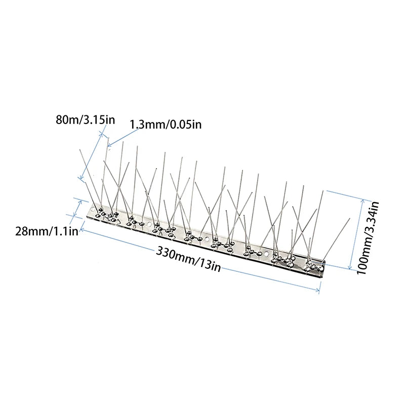 Vogelspikes Roestvrij Staal – 33 cm