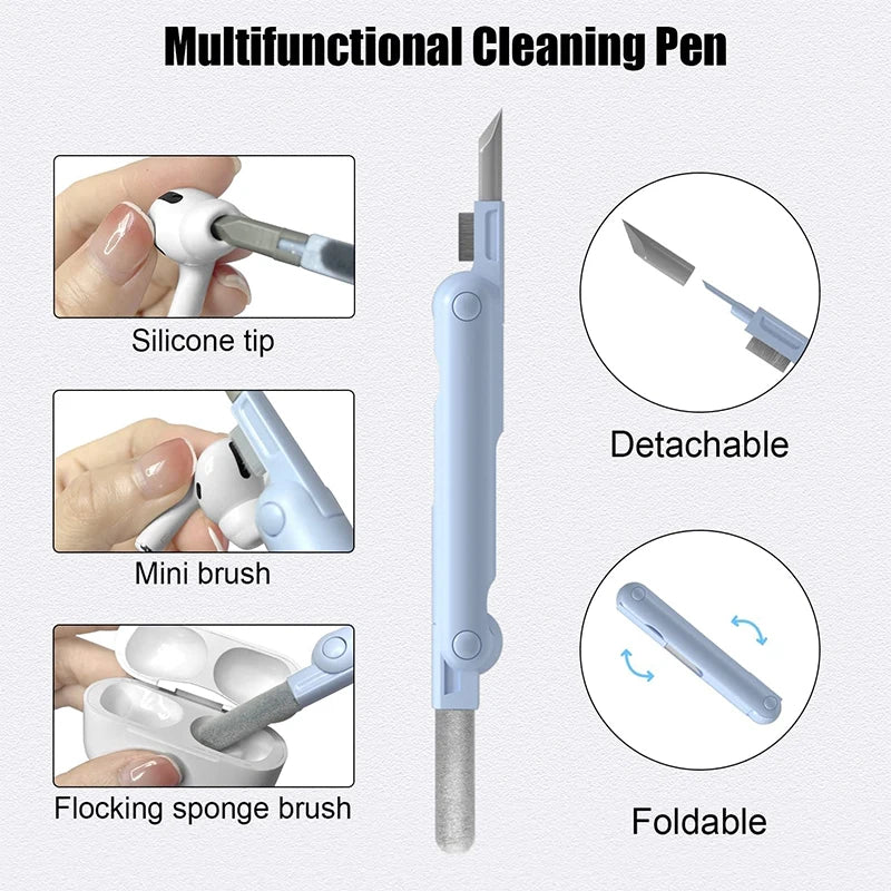 Keyboard brush and keycap puller cleaning tools