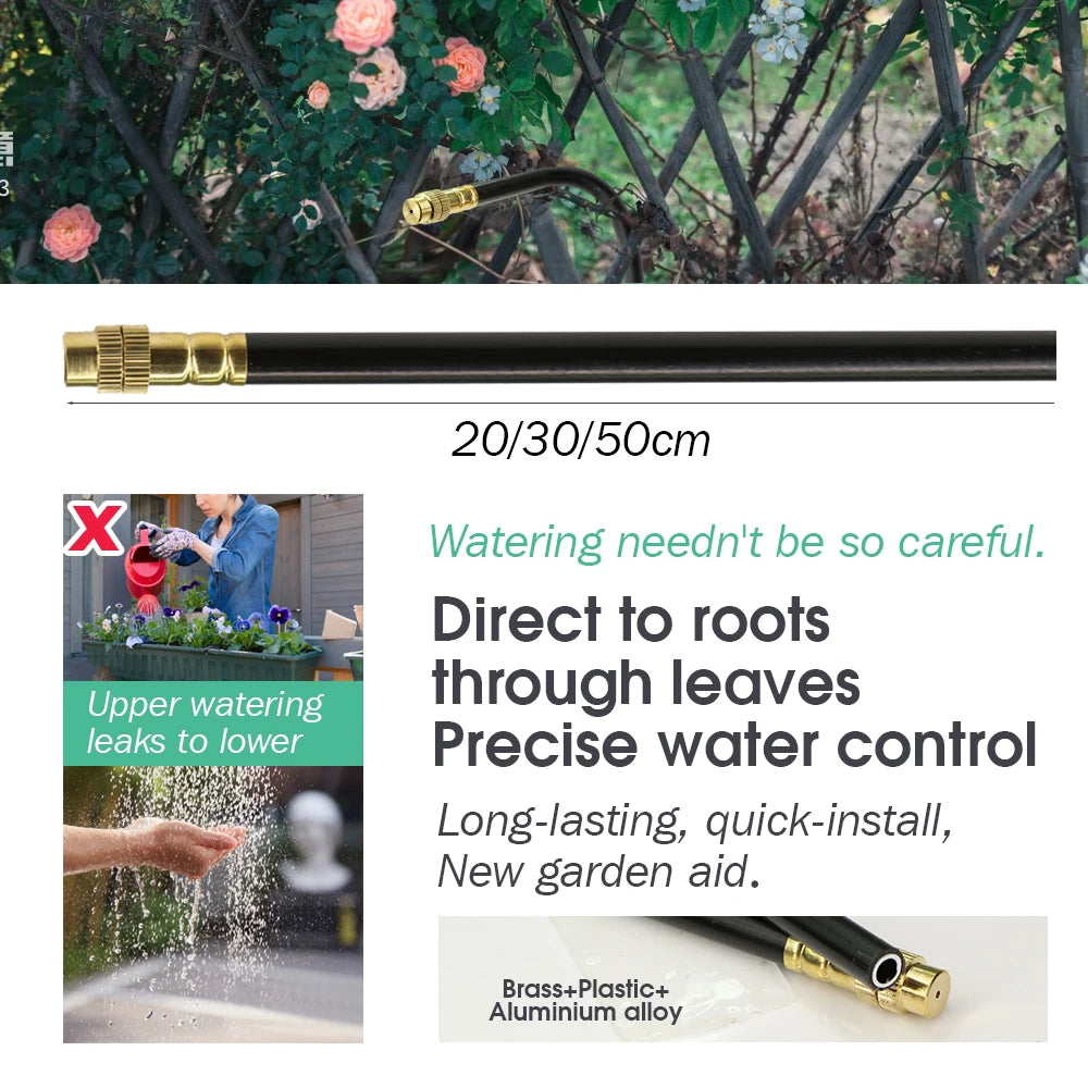 Zwarte 8mm PE-slang 20 cm Flexibele Sproeikop Nevel Bewateringssysteem 45/60/80/100W Zelfaanzuigende Pomp Verstelbare Sproeiset voor de Tuin